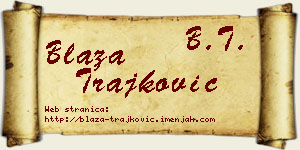 Blaža Trajković vizit kartica